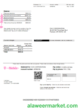 T-Mobile US utility business bill  SCR